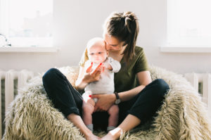 Young mother with baby